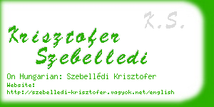krisztofer szebelledi business card