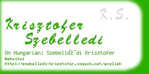 krisztofer szebelledi business card